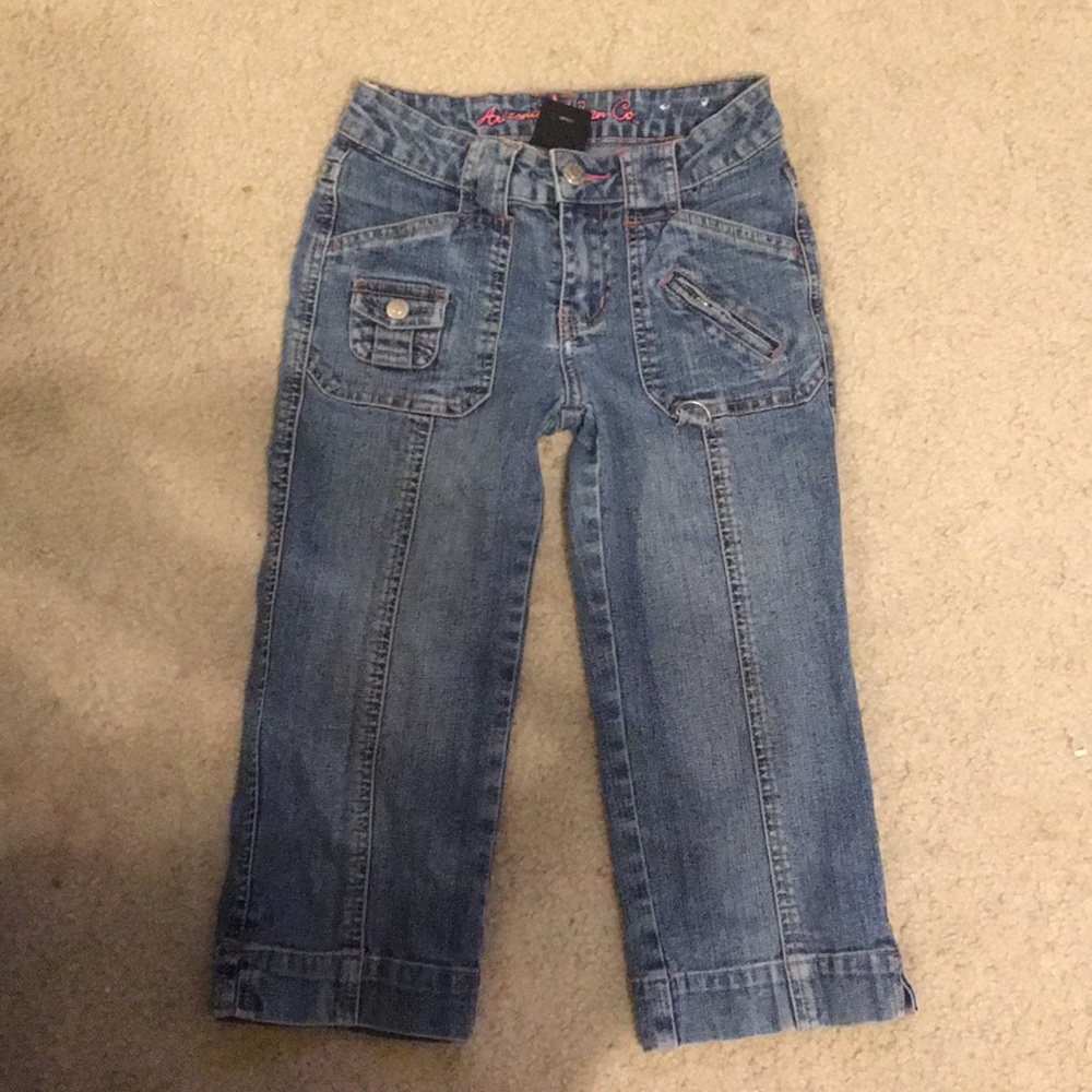 Girls Capri blue jeans
